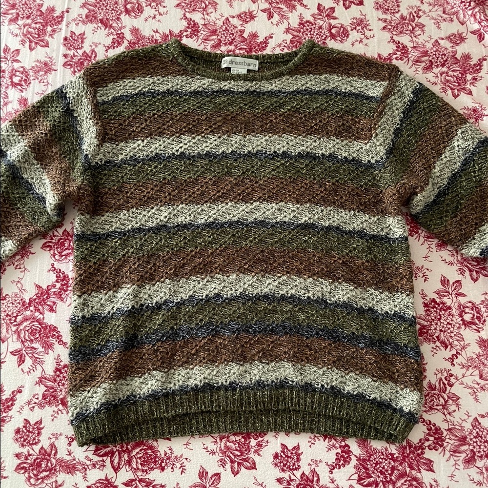 Earth toned striped sweater